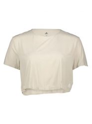 Adidas Koszulka sportowa "Elev TRNG" w kolorze beżowym rozmiar: M. Brązowe t-shirty sportowe adidas, m, bez wzorów, z materiału, bez ramiączek, outdoorowe. Za 127.95 zł.