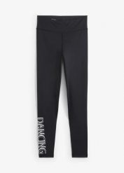 Szybkoschnące legginsy, dł. przed kostkę. Czarne legginsy bonprix, bez wzorów. Za 119.99 zł.