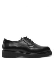 Calvin Klein Półbuty Lace Up - Lth HW0HW02278 Czarny. Czarne półbuty wsuwane Calvin Klein, bez wzorów, ze skóry, bez obcasa, na płaskiej podeszwie. Za 379.99 zł.