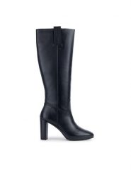 Geox Kozaki D Walk Pleasure 85 D36TFA 00043 C9999 Czarny. Czarne kozaki Geox, bez wzorów, ze skóry, bez obcasa, na słupku, bez zapięcia. Za 619.99 zł.