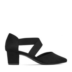 Czółenka JENNY. Czarne czółenka Jenny, bez wzorów, bez obcasa, bez zapięcia. Za 119.99 zł.