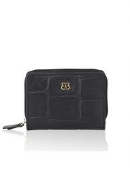 Bellicci Skórzany portfel "Veneta" w kolorze czarnym - 11 x 8 x 2 cm rozmiar: onesize. Czarne portfele Bellicci, bez wzorów, z materiału. Za 86.99 zł.
