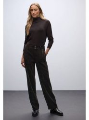 Street One Spodnie w kolorze brązowym rozmiar: 36/L30. Brązowe spodnie materiałowe Street One, bez wzorów, z materiału, street, z podwyższonym stanem. Za 187.96 zł.