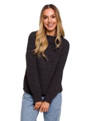 Made of emotion Sweter w kolorze antracytowym rozmiar: L/XL. Czarne swetry Made Of Emotion, l, bez wzorów, bez ramiączek. Za 86.99 zł.
