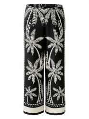 Miss Lagotte Spodnie w kolorze czarno-białym rozmiar: 42. Czarne spodnie materiałowe Miss Lagotte, bez wzorów, z materiału, z podwyższonym stanem. Za 126.99 zł.