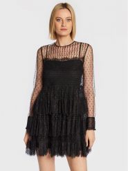 Red Valentino Sukienka koktajlowa 1R3VA22D6KW Czarny Regular Fit. Czarne sukienki Red Valentino, bez wzorów, z syntetyku, wizytowe, bez kołnierzyka, bez ramiączek. Za 1,979.00 zł.