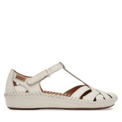 Sandały Pikolinos. Białe sandały Pikolinos, bez wzorów, bez obcasa, na płaskiej podeszwie, bez zapięcia. Za 519.99 zł.