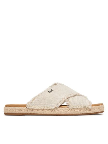 MICHAEL Michael Kors Espadryle Kenzie 40S6KZFS2D Beżowy. Brązowe espadryle MICHAEL Michael Kors, bez wzorów, z materiału, bez obcasa. Za 322.99 zł.