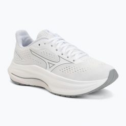 Buty do biegania damskie Mizuno Wave Inspire 22. Białe buty do biegania Mizuno, bez wzorów, z materiału, bez zapięcia, do biegania, mizuno wave. Za 729.99 zł.