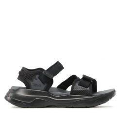 Sandały Teva. Czarne sandały Teva, bez wzorów, sportowe, bez obcasa, bez zapięcia. Za 299.99 zł.