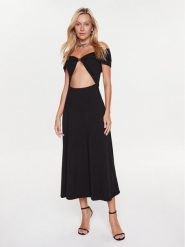 ROTATE Sukienka koktajlowa 100005100 Czarny Slim Fit. Czarne sukienki ROTATE, bez wzorów, z bawełny, wizytowe, bez kołnierzyka, bez ramiączek. Za 519.99 zł.