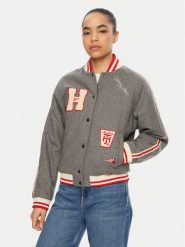 Tommy Jeans Kurtka bomber DW0DW20547 Szary Regular Fit. Szare kurtki Tommy Jeans, xs, bez wzorów, z jeansu, bez kaptura. Za 1,399.00 zł.