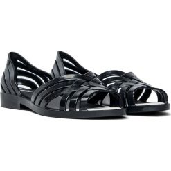 Sandały damskie Melissa Flora Sandal AD. (32817-50603). Czarne sandały Melissa, bez wzorów, z materiału, bez obcasa, bez zapięcia. Za 159.99 zł.