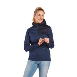 Kurtka damska Erima Softshell Performance. Niebieskie kurtki przejściowe sportowe Erima, l, bez wzorów, z materiału, bez kaptura, trekkingowe. W wyprzedaży za 201.00 zł.