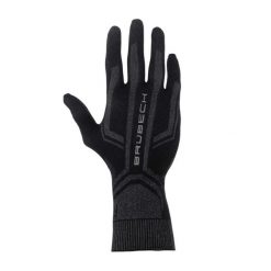 Rękawiczki termoaktywne do biegania unisex Brubeck. Czarne bielizna termoaktywna damska Brubeck, bez wzorów, z elastanu, sportowe. Za 52.99 zł.