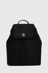 Tommy Hilfiger plecak damski kolor czarny duży gładki. Czarne plecaki Tommy Hilfiger, bez wzorów, do ręki, bez dodatków. Za 649.99 zł.