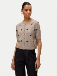 Vero Moda Kardigan Doffy 10330795 Beżowy Regular Fit. Brązowe swetry Vero Moda, s, bez wzorów, z syntetyku, bez ramiączek. Za 159.99 zł.