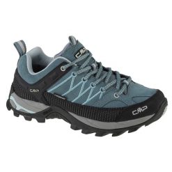 Buty trekkingowe damskie CMP Rigel Mid Wmn WP. Niebieskie trekkingi CMP, bez wzorów, z materiału, przed kostkę, bez zapięcia, outdoorowe. Za 559.99 zł.