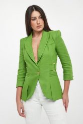 Żakiet z lnem ELISABETTA FRANCHI. Marynarki i żakiety Elisabetta Franchi, bez wzorów, bez ramiączek. Za 3,189.00 zł.