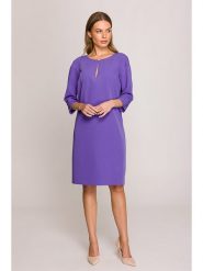 Stylove Sukienka w kolorze fioletowym rozmiar: M. Różowe sukienki Stylove, na co dzień, m, bez wzorów, bez kołnierzyka, bez ramiączek, midi, proste. Za 240.95 zł.