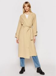 TWINSET Trencz 211TT2580 Beżowy Regular Fit. Brązowe płaszcze Twinset, bez wzorów, z wiskozy, bez kaptura. Za 1,839.00 zł.