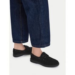 Półbuty JENNY. Czarne półbuty wsuwane Jenny, bez wzorów, bez obcasa, na płaskiej podeszwie. Za 129.99 zł.