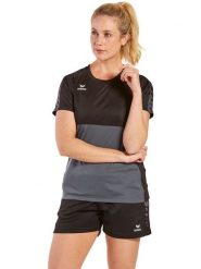 Erima Koszulka sportowa "Six Wings" w kolorze czarno-szarym rozmiar: 44. Czarne t-shirty sportowe Erima, bez wzorów, z materiału, bez ramiączek, outdoorowe. Za 119.95 zł.