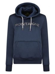 Maison Montaigne Bluza "Gontaigne" w kolorze granatowym rozmiar: XXL. Niebieskie bluzy Maison Montaigne, xxl, bez wzorów, bez ramiączek, z kapturem. Za 70.41 zł.