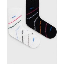 Karl Lagerfeld skarpetki bawełniane (2-pack). Skarpetki KARL LAGERFELD, bez wzorów, z bawełny. W wyprzedaży za 179.99 zł.