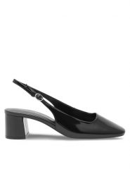 JENNY Sandały Solene WYL04091-1 Czarny. Czarne sandały Jenny, bez wzorów, z syntetyku, bez obcasa, na słupku, bez zapięcia. Za 129.99 zł.