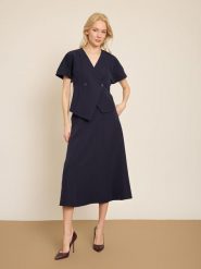 BGN Spódnica w kolorze granatowym rozmiar: 40. Niebieskie spódnice BGN, na imprezę, bez wzorów, midi. Za 86.99 zł.