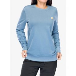 Bluza bez kaptura damska Carhartt French Terry Crewneck Sweatshirt. Czarne bluzy Carhartt, s, bez wzorów, bez kaptura. Za 235.99 zł.