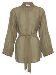 MOSS COPENHAGEN Koszula "Carcella" w kolorze khaki rozmiar: S/M. Brązowe koszule Moss Copenhagen, m, bez wzorów, z tkaniny, bez kołnierzyka, bez ramiączek. Za 96.60 zł.