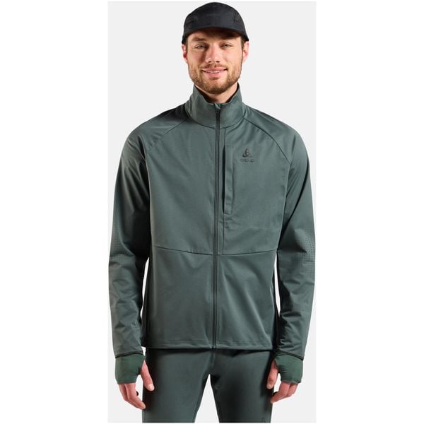 Kurtka ocieplana Odlo Jacket ZEROWEIGHT PRO WARM REFLECTIVE. Niebieskie kurtki ODLO, s, bez wzorów, z elastanu, bez kaptura, do biegania. Za 859.99 zł.