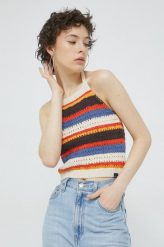 Superdry top bawełniany. Topy Superdry, l, bez wzorów, z bawełny, bez kołnierzyka, bez ramiączek. Za 229.99 zł.