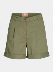 JJXX Szorty materiałowe Maddy 12253014 Zielony Loose Fit. Zielone szorty JJXX, bez wzorów, z bawełny. Za 49.99 zł.
