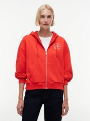 Tommy Hilfiger kurtka dresowa Kobiety Bawełna (100%) czerwony, L. Czerwone kurtki Tommy Hilfiger, l, bez wzorów, z bawełny, eleganckie, bez kaptura. Za 649.95 zł.