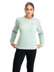 Bergans Bluza funkcyjna "Midtli" w kolorze miętowym rozmiar: S. Zielone bluzy bez kaptura Bergans, s, bez wzorów, z materiału, bez kaptura, outdoorowe. Za 206.91 zł.