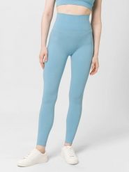 Les Lunes Legginsy sportowe "Form" w kolorze błękitnym rozmiar: L. Niebieskie legginsy sportowe Les Lunes, l, bez wzorów, prążkowane, z podwyższonym stanem, outdoorowe. Za 173.99 zł.