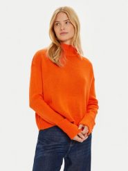 Brave Soul Golf LK-555ANNAORG Pomarańczowy Regular Fit. Brązowe swetry Brave Soul, xl, bez wzorów, z syntetyku, bez ramiączek. Za 49.99 zł.