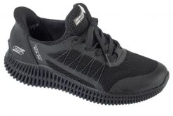 Buty sportowe Sneakersy damskie, Skechers Slip-Ins: Bobs Geo Lite - Divine Pace. Zielone buty treningowe Skechers, bez wzorów, z materiału, przed kostkę, bez zapięcia, trekkingowe. Za 299.99 zł.