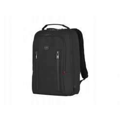 Plecak miejski z miejscem na laptopa CityTraveler. Czarne plecaki Wenger, bez wzorów, bez dodatków. Za 441.99 zł.