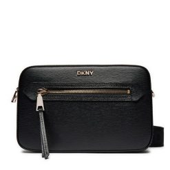 Torebka DKNY. Czarne listonoszki DKNY, bez wzorów, bez dodatków. Za 509.99 zł.