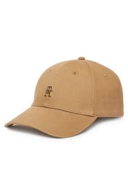 Tommy Hilfiger Czapka z daszkiem Elevated Chic AW0AW17631 Beżowy. Brązowe czapki z daszkiem Tommy Hilfiger, bez wzorów, z bawełny. Za 219.99 zł.