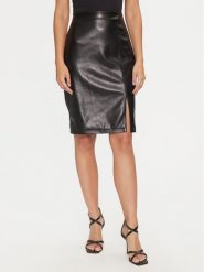 Guess Spódnica z imitacji skóry W4BD91 WGIK0 Czarny Slim Fit. Czarne spódnice Guess, xs, z aplikacjami, ze skóry. Za 209.99 zł.