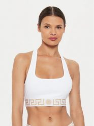 Versace Biustonosz top AUD01039 1A10011 Biały. Białe biustonosze Versace, bez wzorów, z bawełny, bez kołnierzyka, bez ramiączek. Za 249.99 zł.