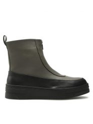 JENNY Botki WS5806-06 Zielony. Zielone botki Jenny, bez wzorów, ze skóry, bez obcasa, na płaskiej podeszwie, bez zapięcia. Za 129.99 zł.