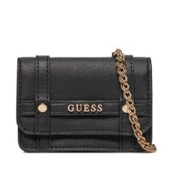 Torebka Guess. Czarne kopertówki Guess, z aplikacjami, wizytowe, bez dodatków. Za 259.99 zł.
