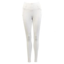 Damskie legginsy jeździeckie z pełną przyczepnością BR Equitation Otranto. Białe legginsy BR, bez wzorów, z materiału, eleganckie. Za 383.00 zł.