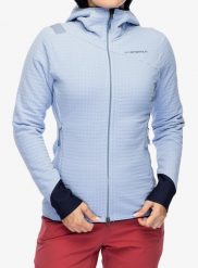 Bluza polarowa damska La Sportiva Bristen Thermal Hoody. Niebieskie bluzy z kapturem La Sportiva, l, bez wzorów, z materiału, bez kaptura, wspinaczkowe. Za 720.49 zł.